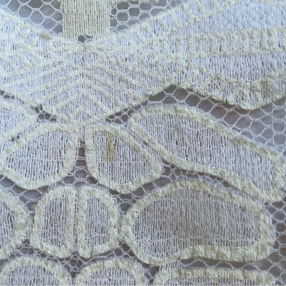 Sea NY Lace Peplum Top, ecru, sz 2 - Picture 8 of 9